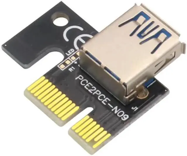 Alt view image 2 of 6 - Vszerda VER 12X/010 Riser PCI Express X16 Temperature 6Pin Power Cabo Riser USB Cable PCIE Riser For Video Card GPU Bitcoin Miner Mining