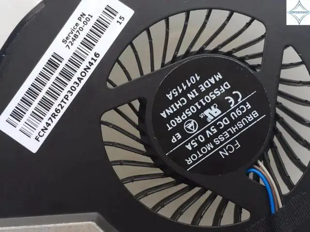 Alt view image 2 of 2 - Vszerda OEM for HP Pavilion 14-E 14-E000 15-E 15-E000 17-E 17-E000 FCN DFS501105PR0T FC9U 724870-001 laptop cpu cooling fan