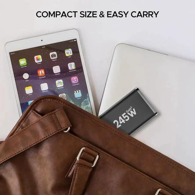 Alt view image 2 of 6 - Vszerda 245W GaN USB C Charger 140W 100W PD 3.1 Charger for MacBook Pro 16-inch 4-Port Laptop/Tablet Fast Charging Adapter for MacBook Pro/Air XPS iPad Pro/Air iPhone 15/14/13 Series etc.