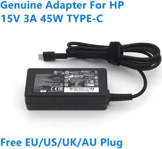 Main image of Vszerda 15V 3A 45W TYPE-C TPN-CA01 TPN-LA07 Power Supply AC Adapter For HP TPN-CA02 844205-850 PA-1450-33HP USB-C Laptop Charger