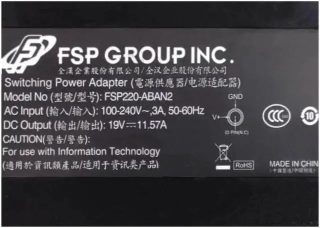 Alt view image 2 of 4 - Vszerda FSP FSP220-ABAN2 19V 11.57A 220W 7.4x5.0mm AC Switching Power Adapter For FSP220-ABAN1 200W Laptop Power Supply Charger