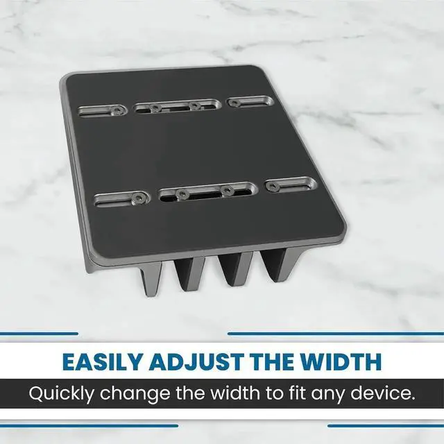 Alt view image 5 of 6 - Vszerda Multiple Laptop Holder Vertical Adjustable Laptop Vertical Stand Holds 5 Devices Fits All MacBooks Laptops Tablets and Mobiles (up to 17.3). Closed Upright Vertical Laptop Stand for Desk