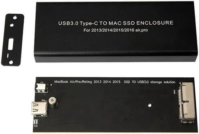 Alt view image 4 of 5 - Vszerda Type-C USB3.0 to 16+12 Pin Enclosure for Macbook Air Pro 2013 2014 2015 Case