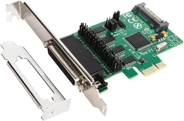 Alt view image 2 of 5 - Vszerda Industrial Grade PCI express 4 ports Serial card PCI-e Multi RS232 DB9 COM port adapter 5VDC 12DV power PCIe low profile bracket