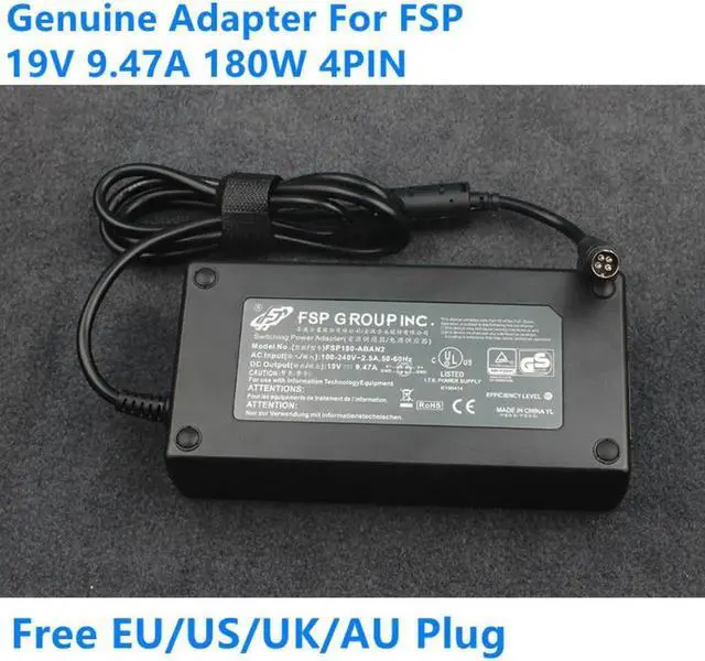 Alt view image 2 of 2 - Vszerda 19V 9.47A 180W 4PIN FSP FSP180-ABAN2 FSP180-ABAN1 Power Supply AC Adapter for CLEVO P150 X511 9NA1800700 Laptop Charger