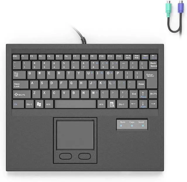 Main image of Vszerda Wired Machine Keyboard with Touchpad Portable Compact - PS/2 Interface