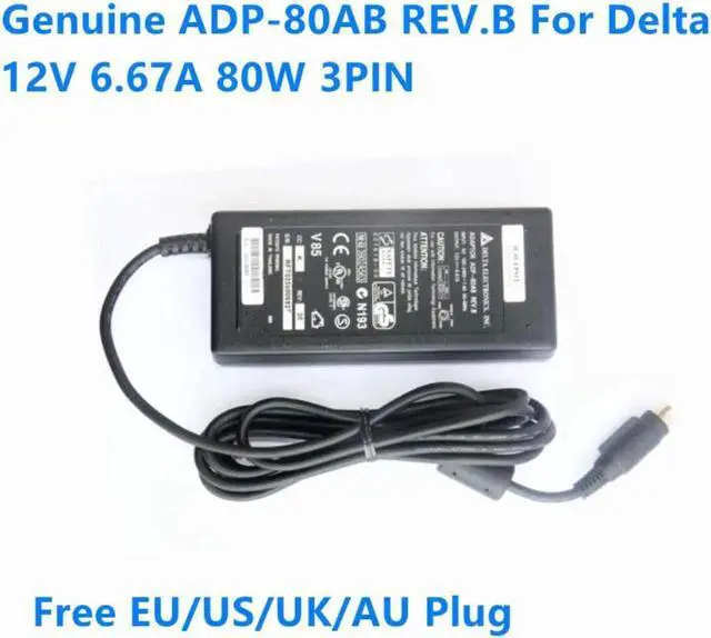 Main image of Vszerda 12V 6.67A 80W 3PIN Delta ADP-80AB REV.B IC35-EPS12 61-20777-00 AC Adaptor For Medical Power Supply Charger