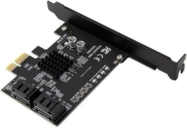 Alt view image 4 of 6 - Vszerda 4 Ports SATA 3.0 Card PCI-E SATA Card PCIe 1X Cards PCI Express to SATA 3.0 Expansion Adapter for HDD SSD IPFS Mining Controller