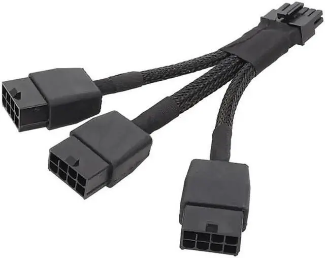 Alt view image 5 of 5 - Vszerda PCIE 12VHPWR 12Pin Connector to 3x8Pin PCI-E GPU Power Adapter Cable for Ampere RTX 3060ti 3070 3080 3090