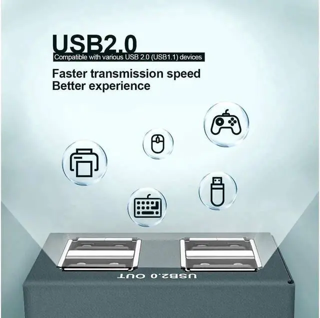 Alt view image 2 of 7 - Vszerda USB Extender 165ft Kit with 4 USB 2.0 Hub, Over Single Ethernet Cat5e/6/7 Up to 165ft(50m), Plug and Play, No Driver Needed, USB RJ45 LAN Extension