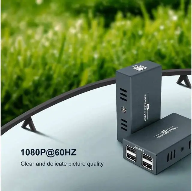 Alt view image 4 of 7 - Vszerda USB Extender 165ft Kit with 4 USB 2.0 Hub, Over Single Ethernet Cat5e/6/7 Up to 165ft(50m), Plug and Play, No Driver Needed, USB RJ45 LAN Extension