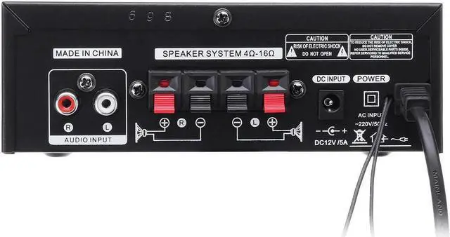 Alt view image 2 of 5 - Vszerda AV-699BT 400W 2CH bluetooth Home HiFiStereo Power Amplifier Support USB Memory Card FM Radio 220V