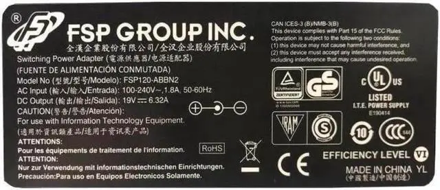 Alt view image 2 of 2 - Vszerda 19V 6.32A 120W FSP FSP120-ABBN2 FSP120-REBN2 Switching Power Adapter For INTEL NUC6I7KYK Laptop Power Supply Charger