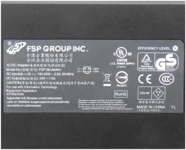 Alt view image 2 of 2 - Vszerda 24V 7.5A 180W 4PIN FSP FSP180-AAAN1 FSP180-AAAN2 AC Switching Power Adapter For Laptop Power Supply Charger