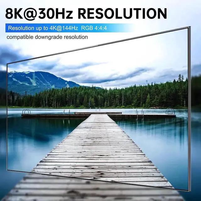 Alt view image 6 of 7 - Vszerda 8K USB 3.0 Displayport KVM Switch 2 Monitors 2 Computers 8K@30Hz 4K@144Hz, Dual Monitor Displayport 1.4 KVM Switches with 4 USB 3.0 Port for USB Devices, Wired Remote and USB Cables Included