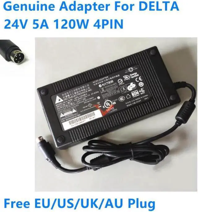 Alt view image 2 of 2 - Vszerda 24V 5A 120W 4PIN DELTA DPS-120QB A AC Adapter For Laptop Monitor Charger Power Supply
