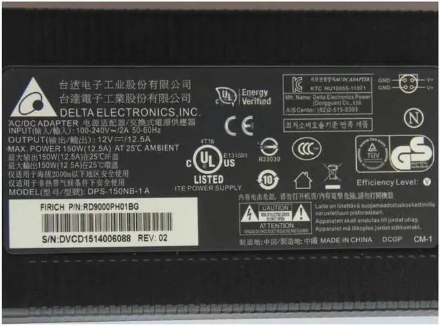 Alt view image 2 of 2 - Vszerda Delta DPS-150NB-1A 12V 12.5A 150W 4PIN AC Adapter For CIELO PX150 EPOS PP-9635 Fec Aerpos AP-3615 Power Supply Charger