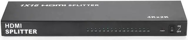 Alt view image 3 of 7 - Vszerda HDMI Splitter 16 Port 1 In 16 Out Audio Video Mirror Screen 1 to 16 HD 4K