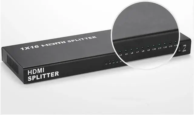 Alt view image 6 of 7 - Vszerda HDMI Splitter 16 Port 1 In 16 Out Audio Video Mirror Screen 1 to 16 HD 4K