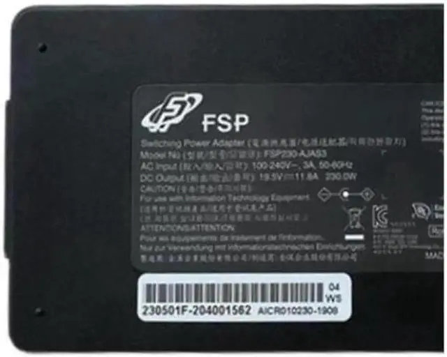 Alt view image 3 of 4 - Vszerda 230W 19.5V 11.8A 5.5x2.5mm FSP FSP230-AJAS3 Power Supply AC Adapter Charger