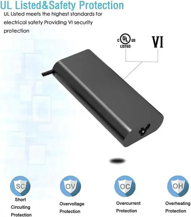 Alt view image 2 of 4 - Vszerda 90W-USB-C-Power-Adapter-AC-Charger Fit for HP 904144-850 TPN-DA08 904082-003 ADP-90FE L45440-003 Laptop Power Cord Supply