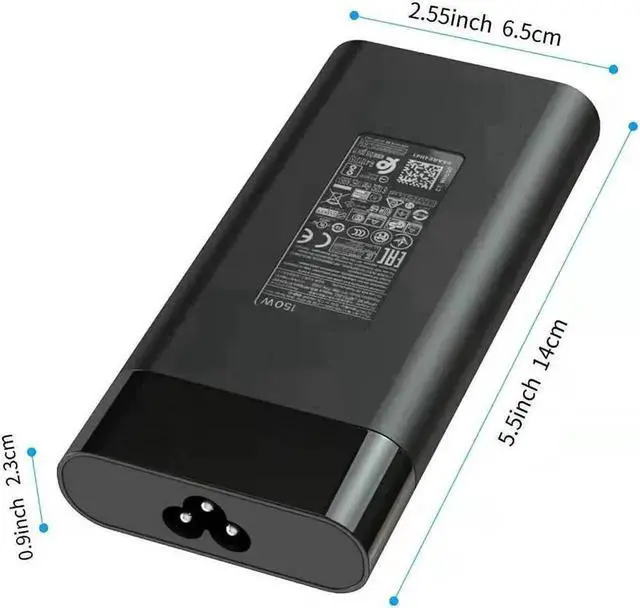 Alt view image 3 of 5 - Vszerda Slim 19.5V 7.7A 150W AC Adapter for HP OMEN 15 17/Pavilion Gaming 15 17 Laptop/Zbook 15 G3 G4 G5 G6 TPN-CA11 TPN-DA09 L32661-001 917649-850 L48757-001