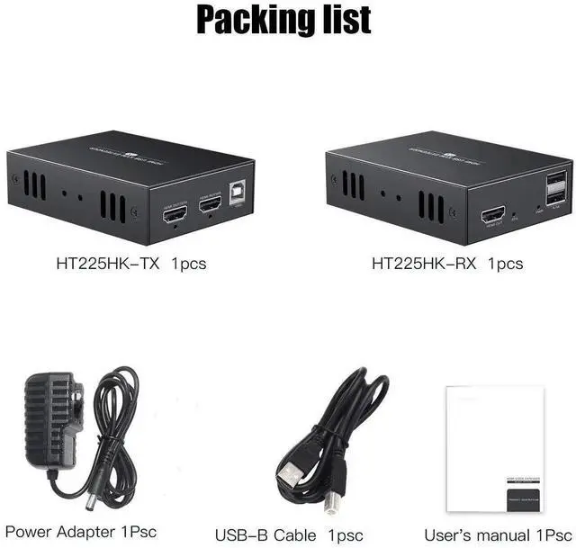 Alt view image 3 of 7 - Vszerda HDMI KVM USB Extender for Remote Mouse and Keyboard Control of 1080P Signals Over 50m (164ft) Cat5 Cat6 Cat5e Cat7 Ethernet Cable