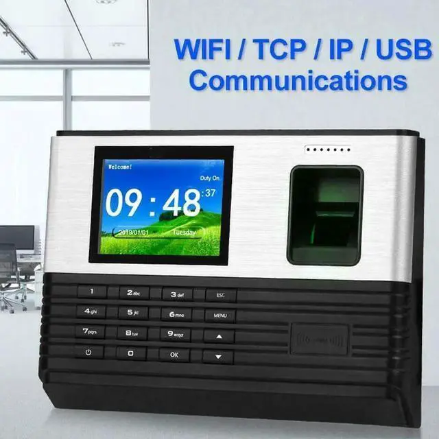 Alt view image 3 of 4 - Vszerda Realand A-L355 Time Employee Attendance Fingerprint ID Card Sensor WiFi TCP IP