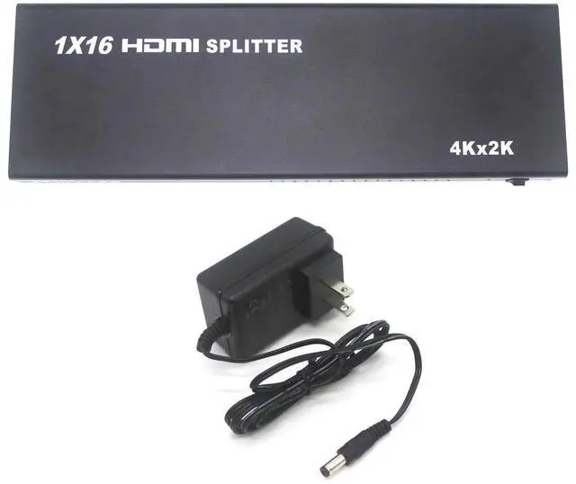 Alt view image 2 of 5 - Vszerda 16 Port HDMI Splitter 1x16 Full HD 1080P HDMI 1.4 Splitter with Switcher Converter Support 4KX2K 3D Digital Audio Format-Black