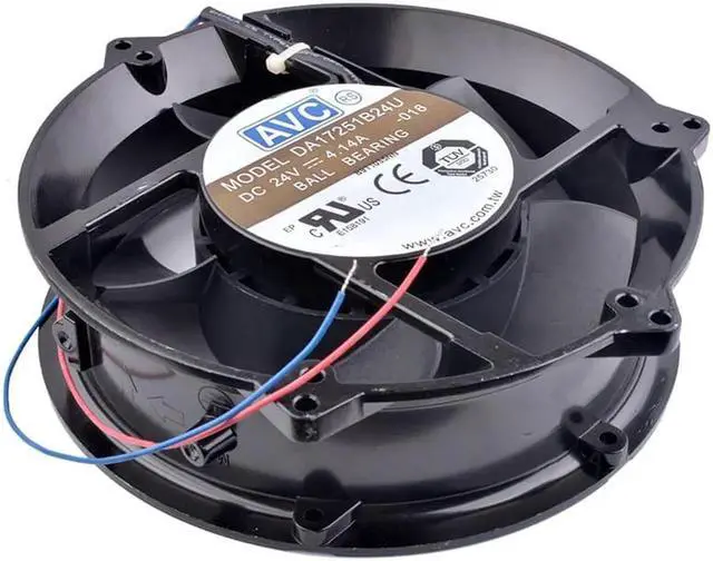 Alt view image 2 of 4 - Vszerda DA17251B24U 17cm 170mm fan 17251 172x172x51mm 24V 4.14A Double ball bearing cabinet metal cooling fan