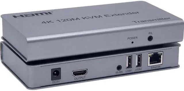 Alt view image 2 of 5 - Vszerda 4K 120M KVM Extender By RJ45 Ethernet Cat5e Cat6 Cable Converter TX RX Support USB Mouse Keyboard Extension Touch Screen