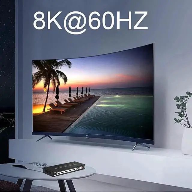 Main image of Vszerda HDMI2.1 8K HDMI Matrix 4x2, 8K @30Hz 8K@60HZ 4K@60Hz 120Hz HDMI Switch HDR ARC/CEC Switch Splitter 4 in 2 Out Optical SPDIF 5.1CH + RCA Stereo Audio Extractor HDMI Switcher