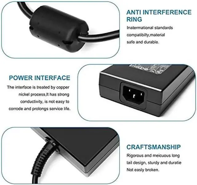 Alt view image 3 of 5 - Vszerda 230W USB Tip Power Cord Charger for GE76 GE66 Raider GP76 GP66 Leopard Laptops (20V 11.5A)