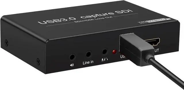 Alt view image 2 of 6 - Vszerda HDMI SDI to USB Capture Card USB3.0 1080P60fps SDI to HDMI Converter SDI Out&Audio Mixing,SDI2HDMI,SDI Game Video Capture Card