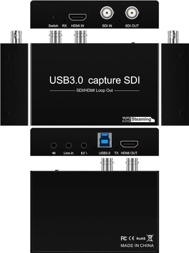 Alt view image 4 of 6 - Vszerda HDMI SDI to USB Capture Card USB3.0 1080P60fps SDI to HDMI Converter SDI Out&Audio Mixing,SDI2HDMI,SDI Game Video Capture Card