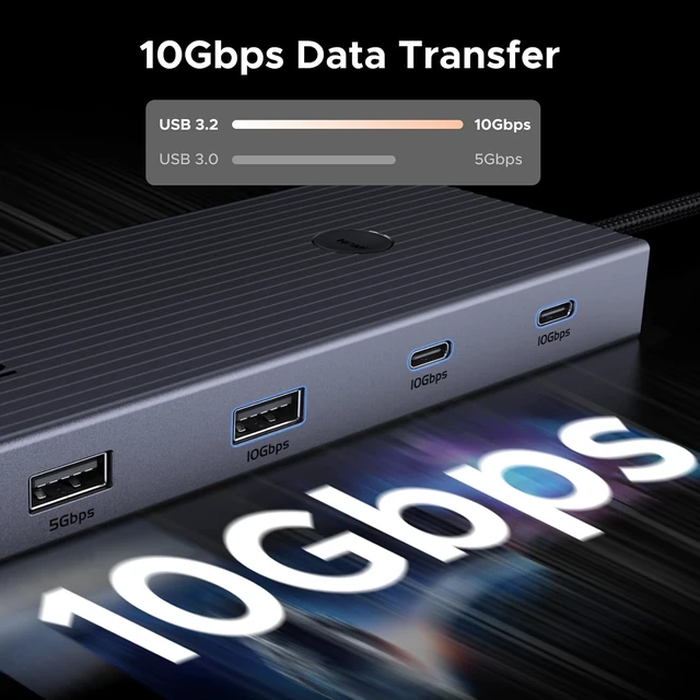 Alt view image 5 of 7 - Vszerda Revodok Pro 9 in 1 USB C Hub Gigabit Ethernet Adapter 4K@60Hz HDMI, 100W PD Charging, USB A Data Ports, SD/TF Card Reader Compatible with Mac M1, M2, M3,M4, Steam Deck