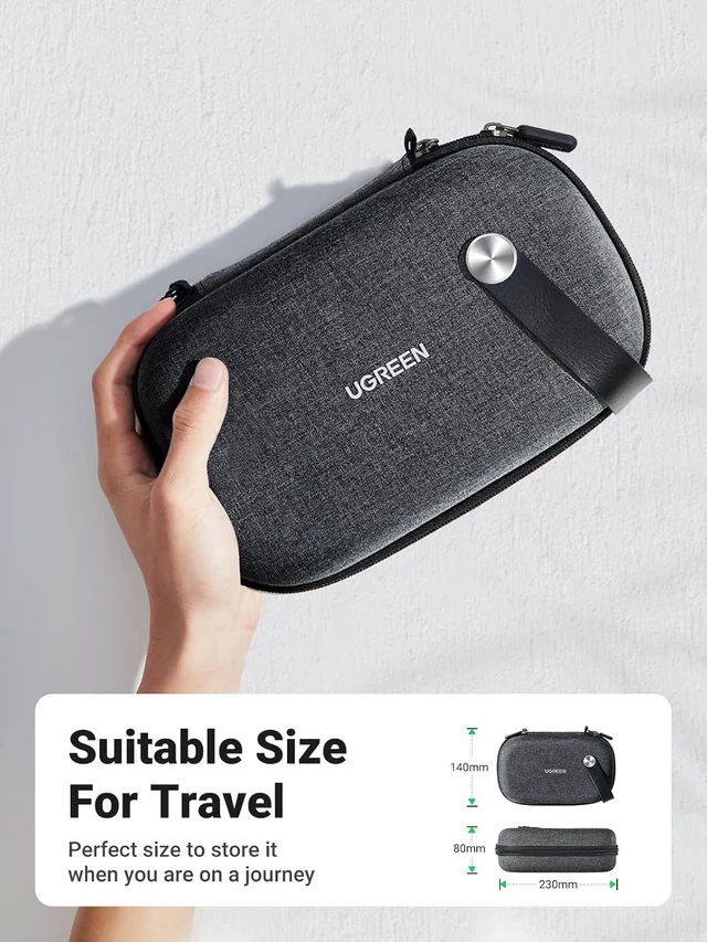 Alt view image 2 of 6 - Vszerda Electronics Organizer Travel Case Cable Organizer Bag Waterproof Portable Storage Pouch for Charger, Cables, USB Flash Drive, Power Bank, Memory Card, Travel Accessories Black