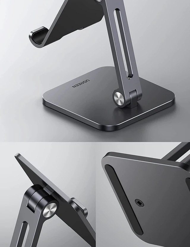 Alt view image 5 of 7 - Vszerda Phone Stand Desk Cell Phone Holder Aluminum Adjustable Compatible for iPhone 13 12 Pro Max, iPhone 11 X SE XS XR 8 Plus 6 7 6S Samsung Galaxy Note20 S20 S10 S9 S8 S7 Smartphone