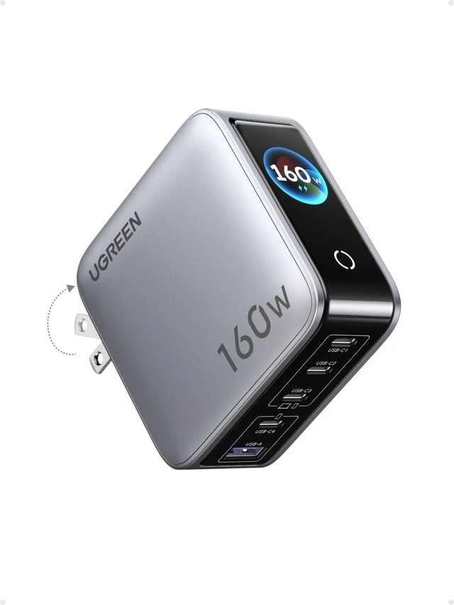 Main image of Vszerda Nexode Pro Charger, 160W GaN 5-Port Fast USB C Wall Charger Block, Type-C Charging with Smart Display & Touch Control Compatible for MacBook Pro/Air, iPhone 17/16 Series, iPad, Galaxy