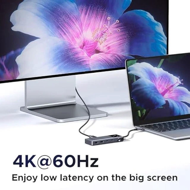 Alt view image 5 of 5 - Vszerda Uno 6 in 1 USB-C Hub with 10Gbps USB-C & USB-A Data Ports 4K@60Hz HDMI for MacBook Pro/Air, iPad Pro, Surface, XPS, Thinkpad and More.