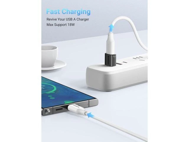 Alt view image 2 of 7 - Vszerda USB to USB C Adapter 3Pack 10Gbps USBC Female to USBA Male Adapter Type C Charge Converter for iPhone 16 15 14 13 Plus Pro Max iPad Air Mini 6 7 Galaxy S25 Watch Black