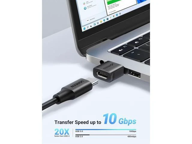 Alt view image 3 of 7 - Vszerda USB to USB C Adapter 3Pack 10Gbps USBC Female to USBA Male Adapter Type C Charge Converter for iPhone 16 15 14 13 Plus Pro Max iPad Air Mini 6 7 Galaxy S25 Watch Black