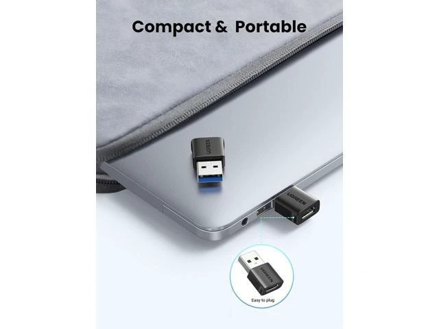 Alt view image 7 of 7 - Vszerda USB to USB C Adapter 3Pack 10Gbps USBC Female to USBA Male Adapter Type C Charge Converter for iPhone 16 15 14 13 Plus Pro Max iPad Air Mini 6 7 Galaxy S25 Watch Black