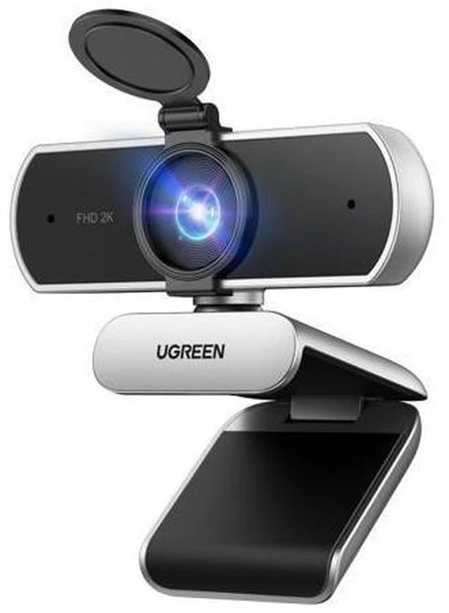Main image of Vszerd 2K Webcam for PC Ultra HD 1080P Computer Webcam with Microphone, PC Camera with Privacy Cover, USB Web Camera for Streaming, Conference, Video Calling, Zoom, Skype, Teams, FaceTime, Silver Grey