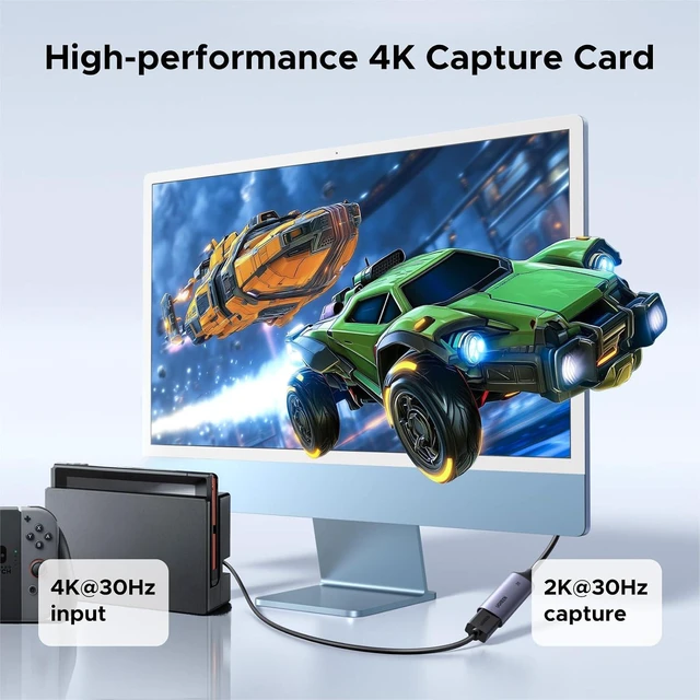 Alt view image 3 of 7 - Vszerda 2K@30Hz 1080P 60FPS Video Capture Card 4K Input HDMI to USB 3.0 | 4K HDMI Input, Low Latency, Capture Card for Streaming Game Recording Compatible with Switch 2 Xbox PS4 PS5 PC Camera Usb C