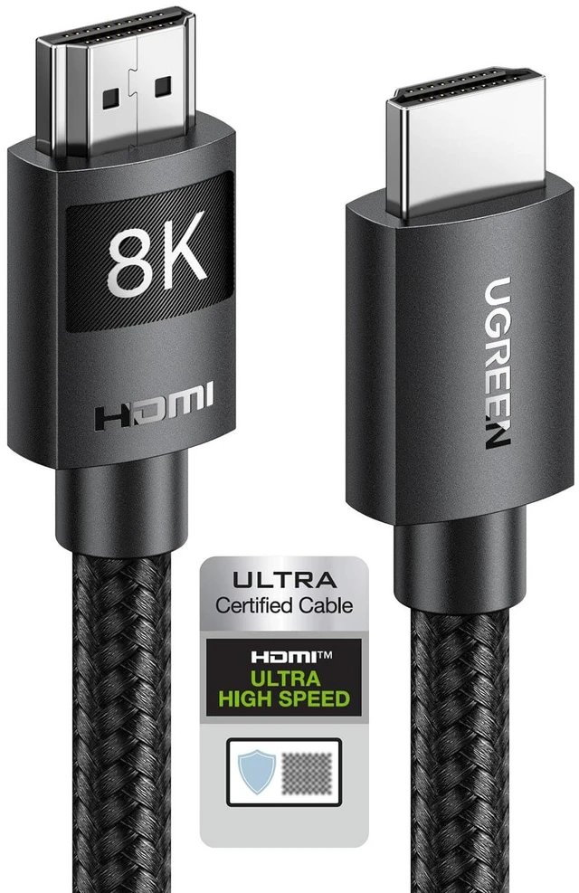 Main image of Vszerda HDMI 2.1 Cable Certified 8K 3.3FT Ultra High Speed HDMI Cord Braided 48Gbps 4K@240Hz 10K@60Hz with Dynamic HDR eARC Dolby Atmos HDCP Compatible with PS5 PS4 Xbox Roku TV HDTV Blu-ray Projector