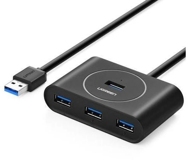 Main image of Vszerda Portable Super Speed 4 Ports USB 3.0 HUB Cable Adapter, Not Support OTG, Cable Length: 1m (Black)