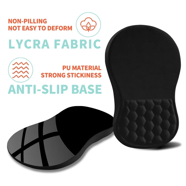 Alt view image 6 of 6 - Vszerda Ergonomic Mouse Pad Wrist Support with Memory Foam Massage Bulge, Carpal Tunnel Pain Relief Mousepad Wrist Rest for Mouse(12x8 inch, Black)