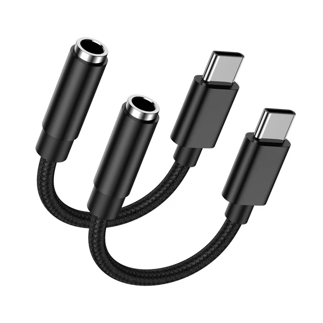 Main image of USB C to 3.5mm Audio Headphone Jack Adapter for Samsung Galaxy A17 A16 A56 S25 Ultra/Edge S24 A36 A54 S23,Type C to Aux Audio Dongle Cable Cord for iPhone 17 Pro Max Air 16 Plus 16e,Pixel 10 Pro XL 9a