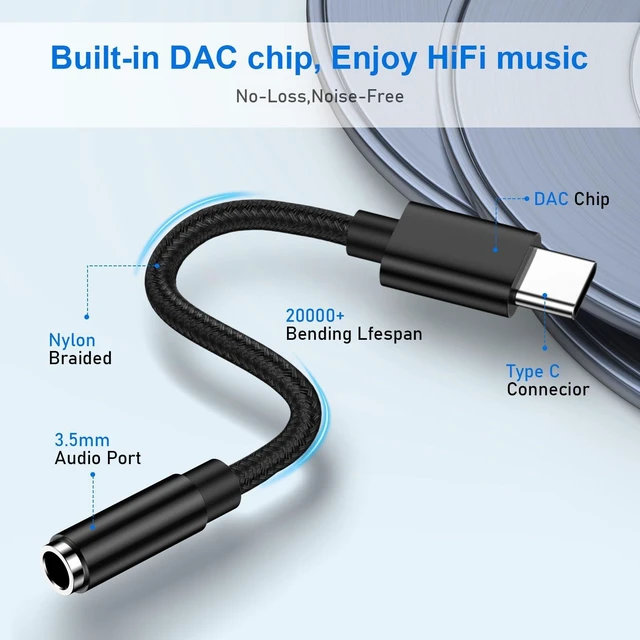 Alt view image 5 of 7 - USB C to 3.5mm Audio Headphone Jack Adapter for Samsung Galaxy A17 A16 A56 S25 Ultra/Edge S24 A36 A54 S23,Type C to Aux Audio Dongle Cable Cord for iPhone 17 Pro Max Air 16 Plus 16e,Pixel 10 Pro XL 9a